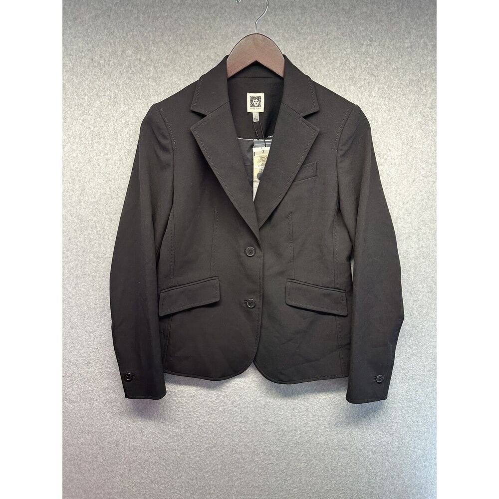 Anne Klein Womens Blazer Size 0 Black Long Sleeve NWT